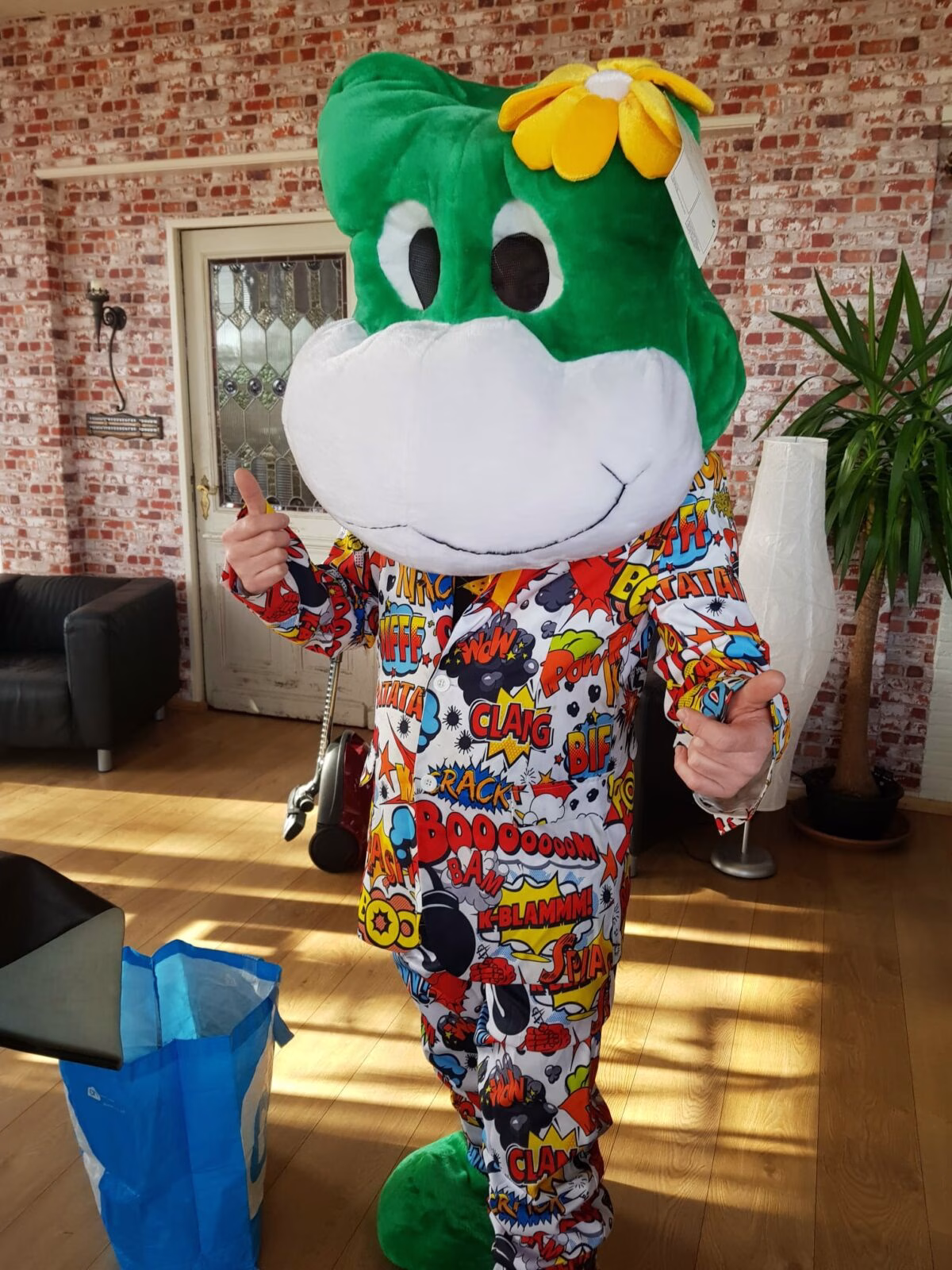 Crazy Frog mascotte 1 uur inclusief acteur