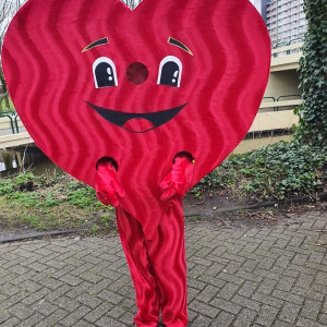 Wandelend hart rood 4 uur inclusief begeleiding